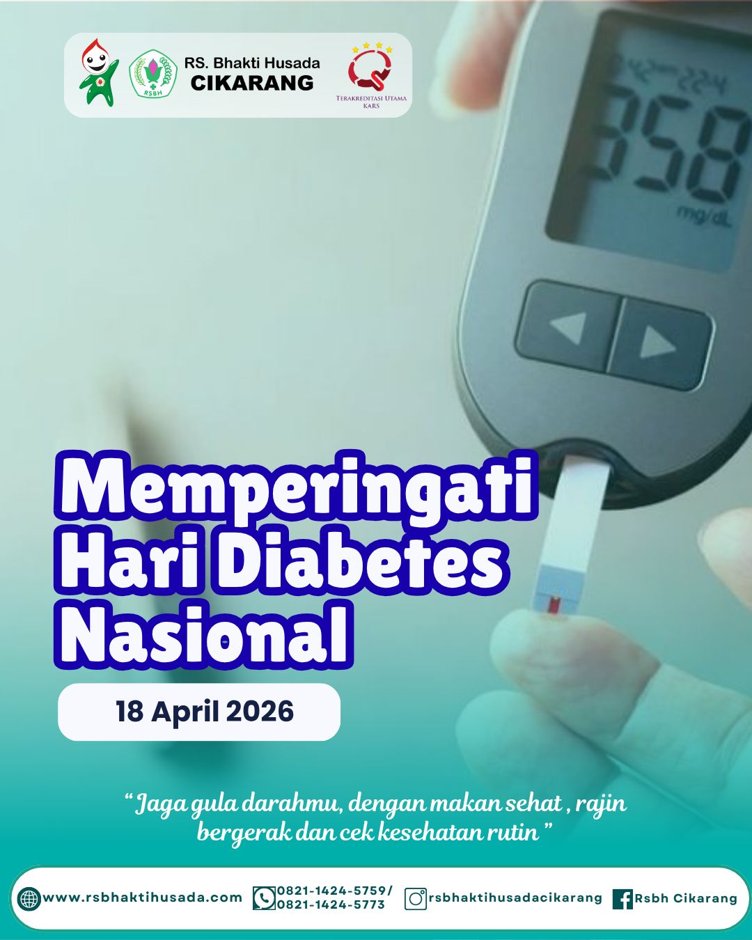 RS Bhakti Husada Cikarang Peringati Hari Diabetes Nasional untuk Masyarakat Sehat